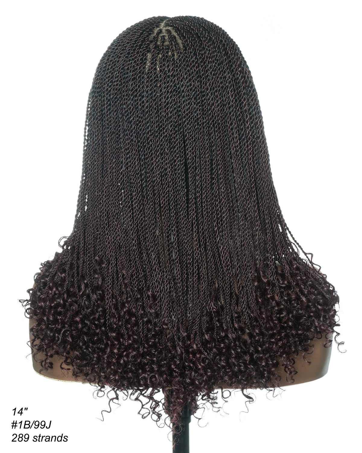 Tina - Perruque Tressée Sans Colle Mini Twist Sénégalaise Adaptée aux Petites Têtes (Bonnet Petite Taille pour Têtes Fines)