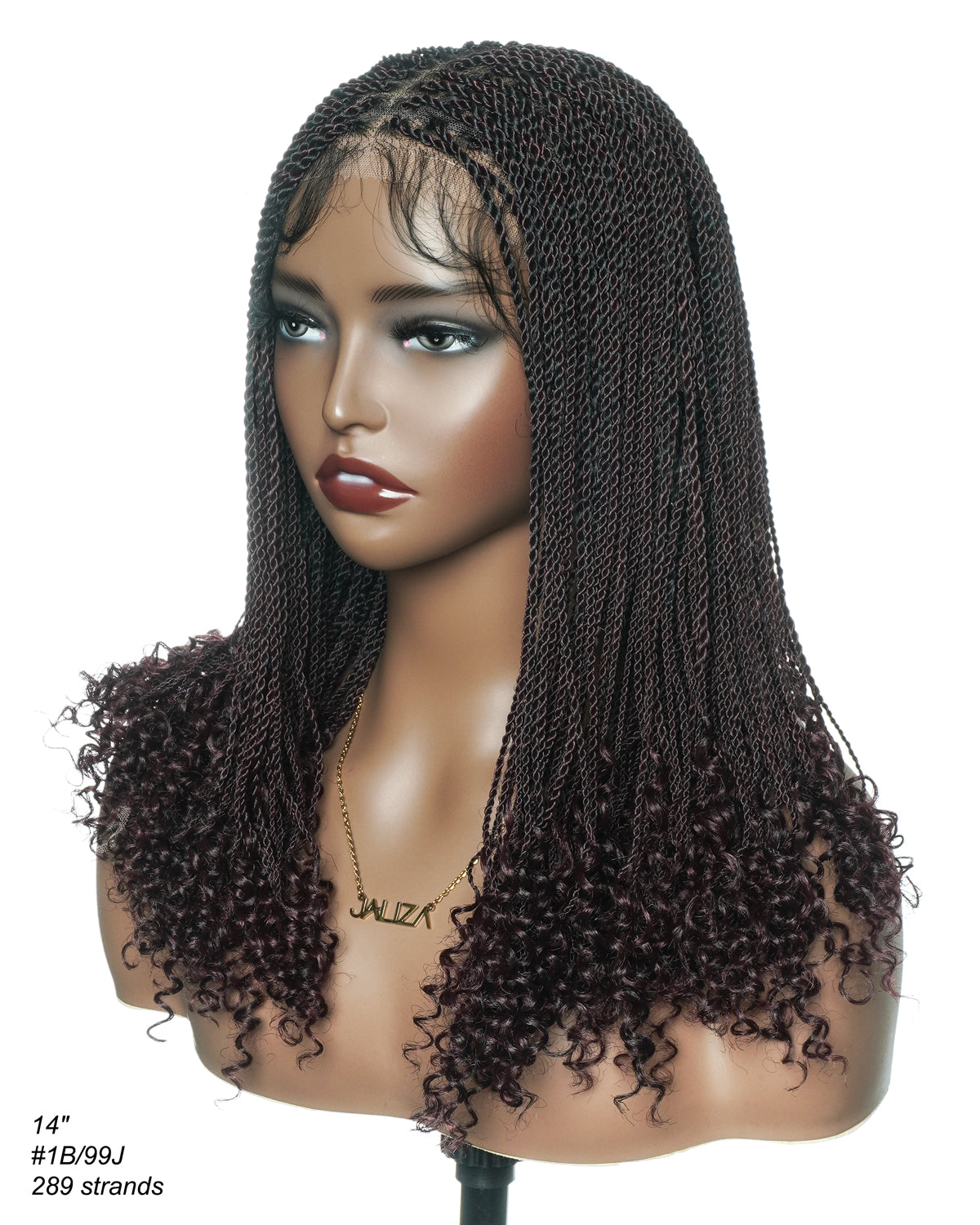 Tina - Perruque Tressée Sans Colle Mini Twist Sénégalaise Adaptée aux Petites Têtes (Bonnet Petite Taille pour Têtes Fines)