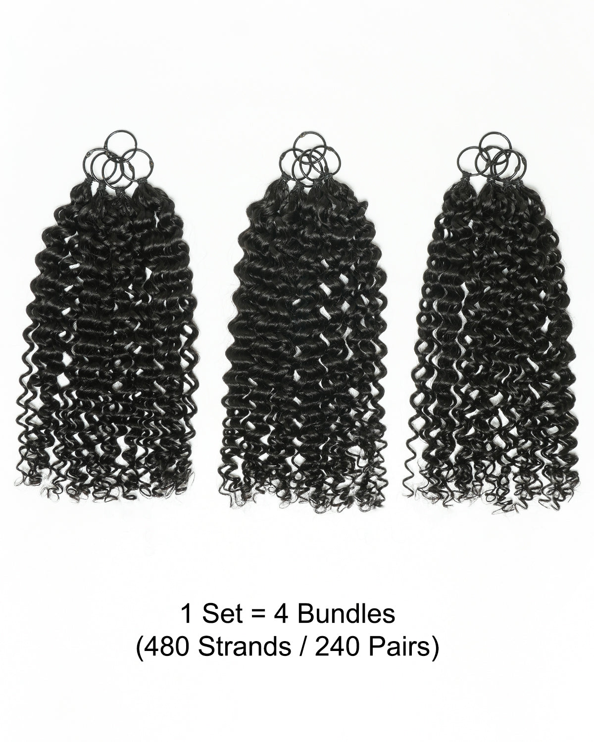 Extensions de cheveux tressés à la main 100 % cheveux humains 18" style plume pour tresses Miracle Knots