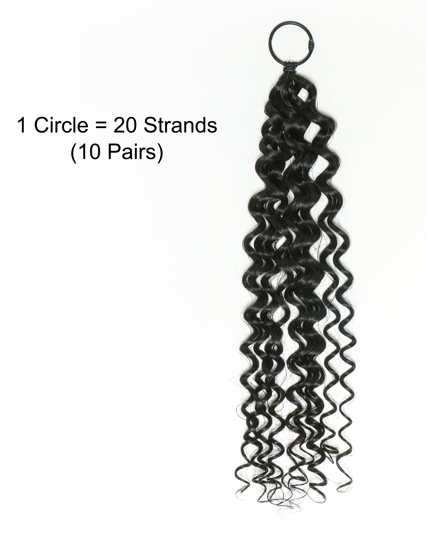 Extensions de cheveux tressés à la main 100 % cheveux humains 18" style plume pour tresses Miracle Knots