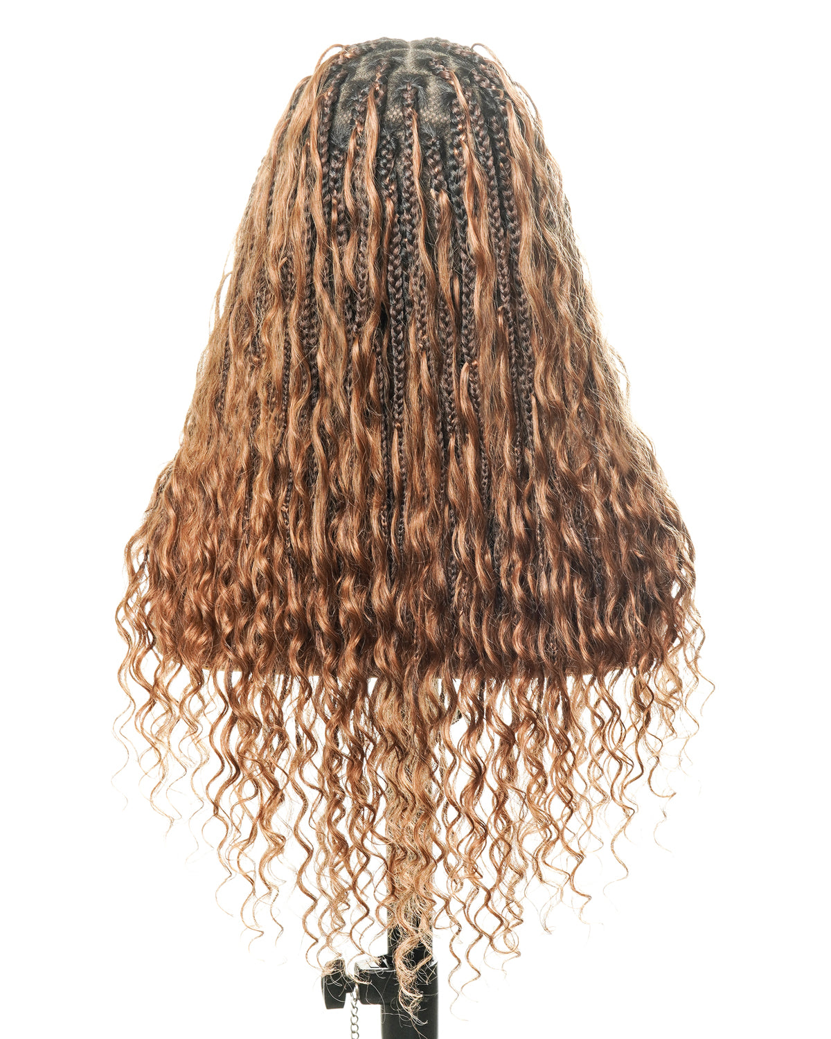 Perruque tressée de 24 po en cheveux humains bouclés légers HD Full Lace de style Boho, d'origine suisse