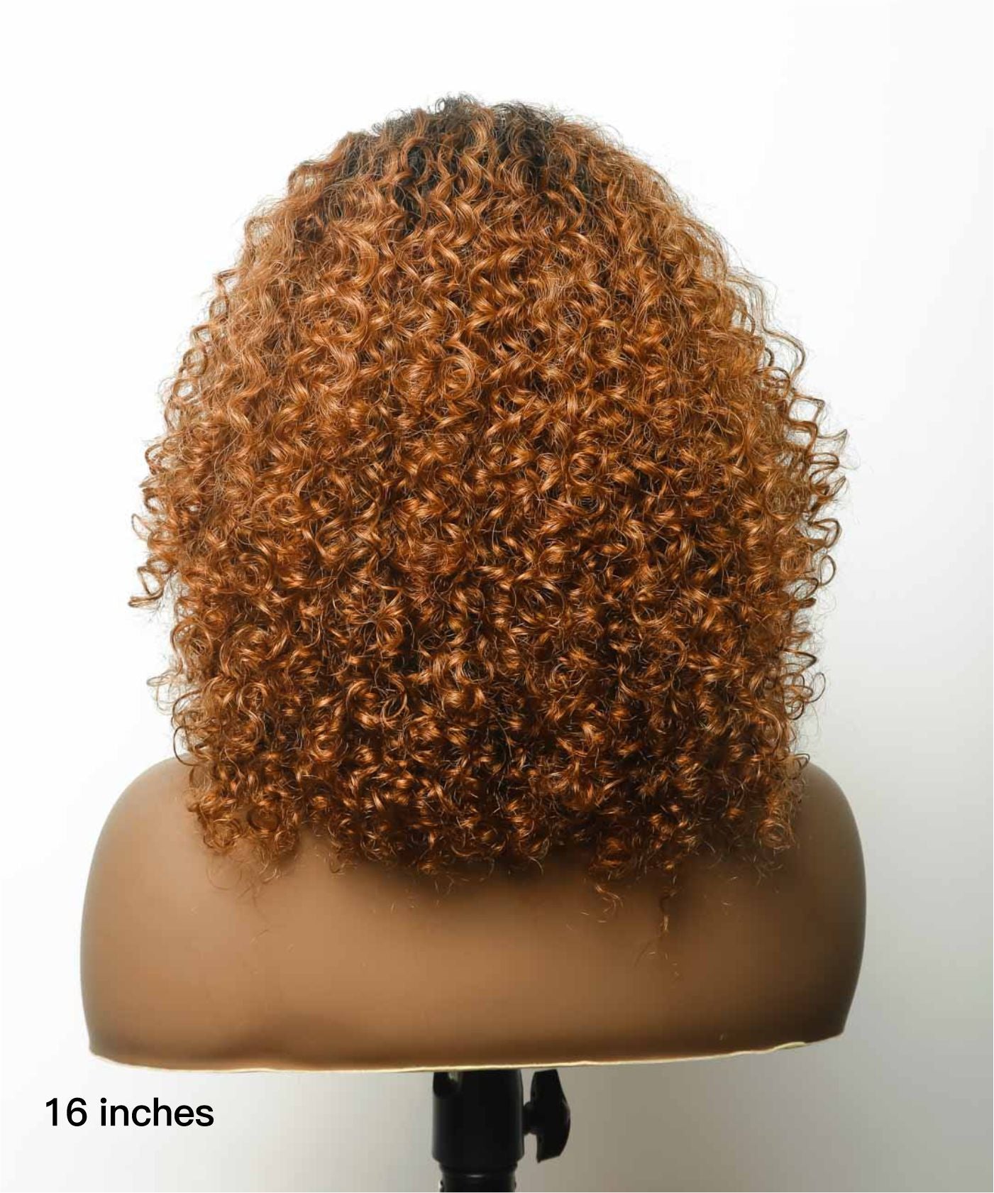 Perruque Bob Courte Afro Bouclée Sans Colle 100% Cheveux Humains Vierges de 14" (pour le marché américain uniquement)