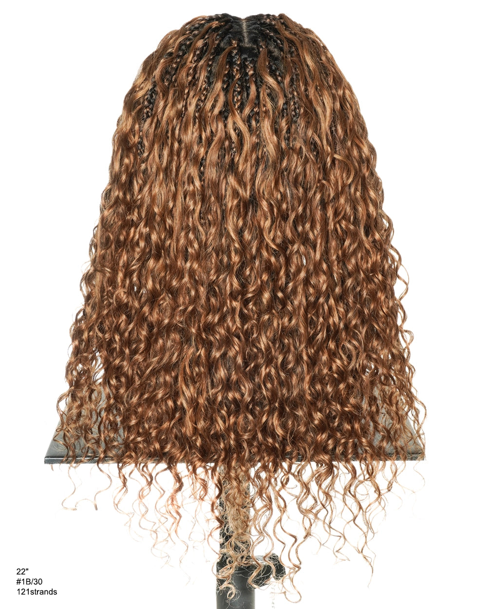 Tiana - Perruque Tressée en Cheveux Humains Pré-décolorés Bouclés Espagnols Miracle Braids Boho Swiss HD Full Lace