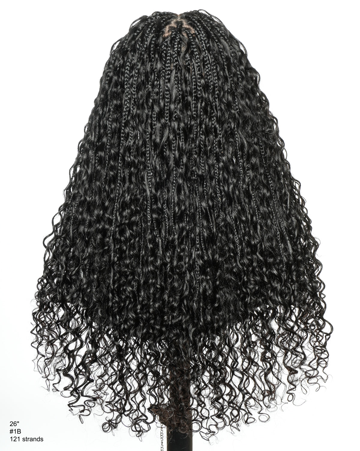 Nami - Bonnet à cordon sans colle Cheveux humains ondulés Boucles pré-décolorées Dentelle HD Suisse Perruque tressée de tresses Boho sans nœuds