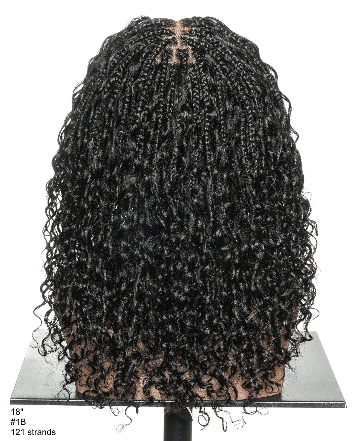 Nami - Bonnet à cordon sans colle Cheveux humains ondulés Boucles pré-décolorées Dentelle HD Suisse Perruque tressée de tresses Boho sans nœuds