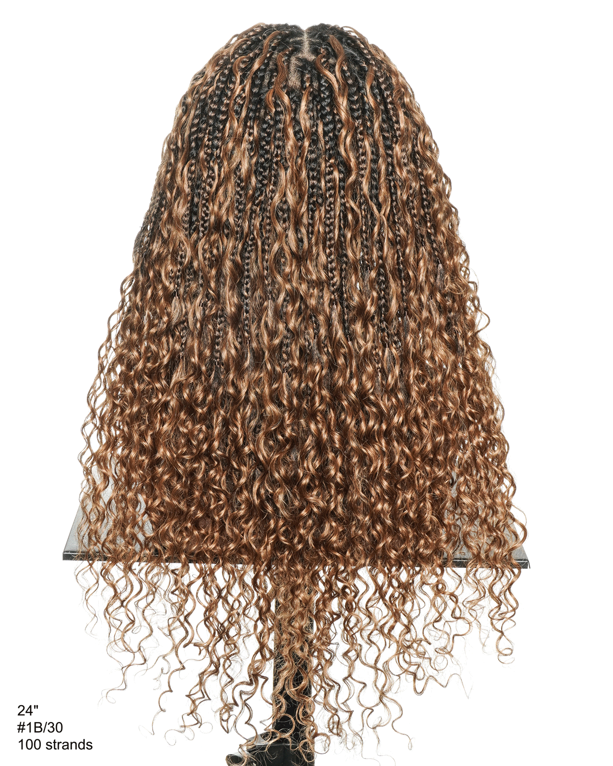 Perruque tressée de 24 pouces, pré-décolorée, style Boho, ondulée