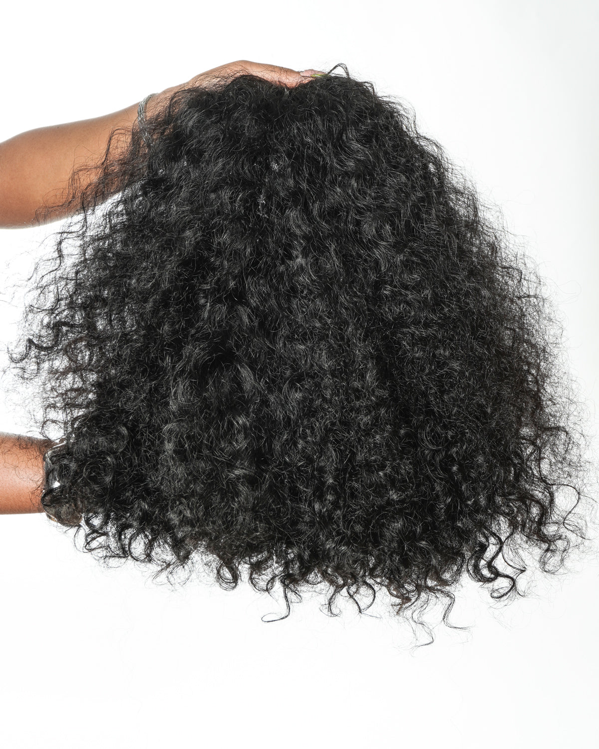 Perruque semi-complète tout-en-un 100 % cheveux humains 180 % de densité boucles profondes