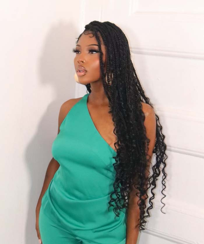 long black bohemian braids