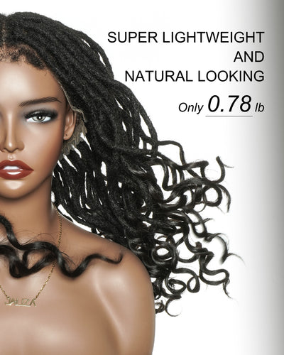 Perruque 100 % cheveux humains naturels pré-décolorés, HD, entièrement en dentelle, 45 cm, avec pointes bouclées