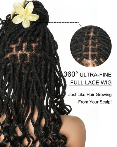 Perruque 100 % cheveux humains naturels pré-décolorés, HD, entièrement en dentelle, 45 cm, avec pointes bouclées