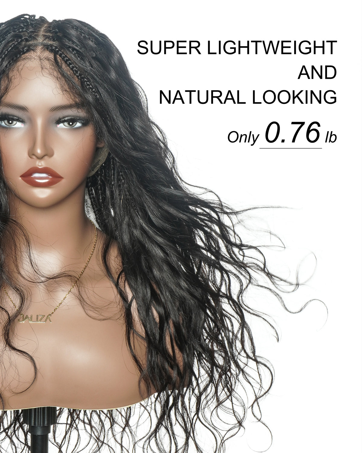 Michelle - Perruque Bora Bora Body Wave tressée de tresses Boho, entièrement lacée, cheveux humains vierges 100 % pré-décolorés