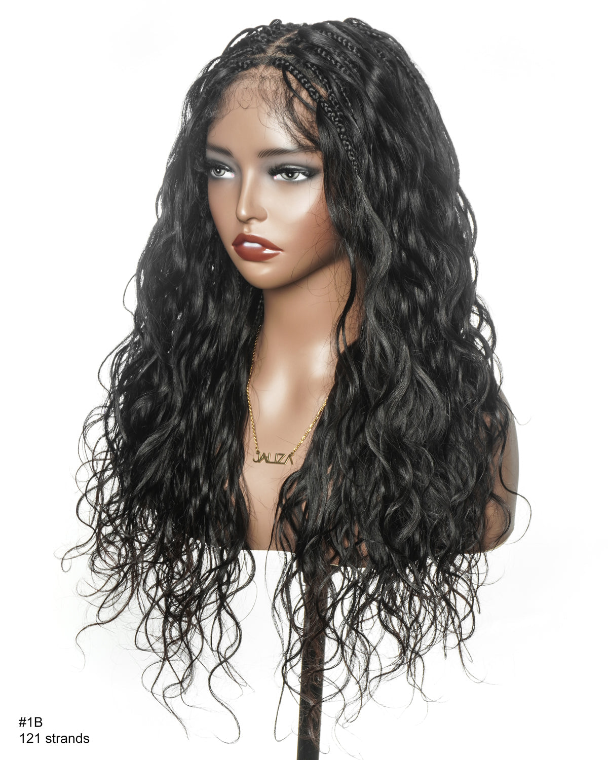 Michelle - Perruque Bora Bora Body Wave tressée de tresses Boho, entièrement lacée, cheveux humains vierges 100 % pré-décolorés