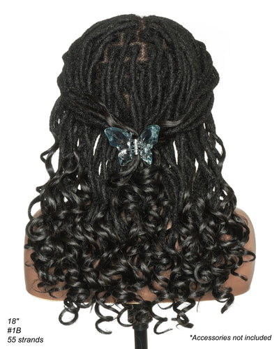 Perruque 100 % cheveux humains naturels pré-décolorés, HD, entièrement en dentelle, 45 cm, avec pointes bouclées