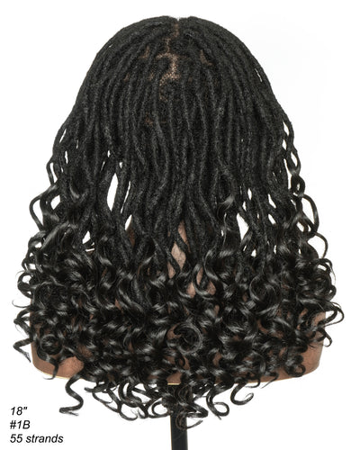 Perruque 100 % cheveux humains naturels pré-décolorés, HD, entièrement en dentelle, 45 cm, avec pointes bouclées