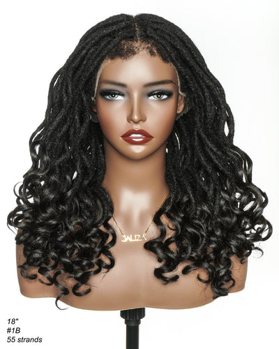 Perruque 100 % cheveux humains naturels pré-décolorés, HD, entièrement en dentelle, 45 cm, avec pointes bouclées