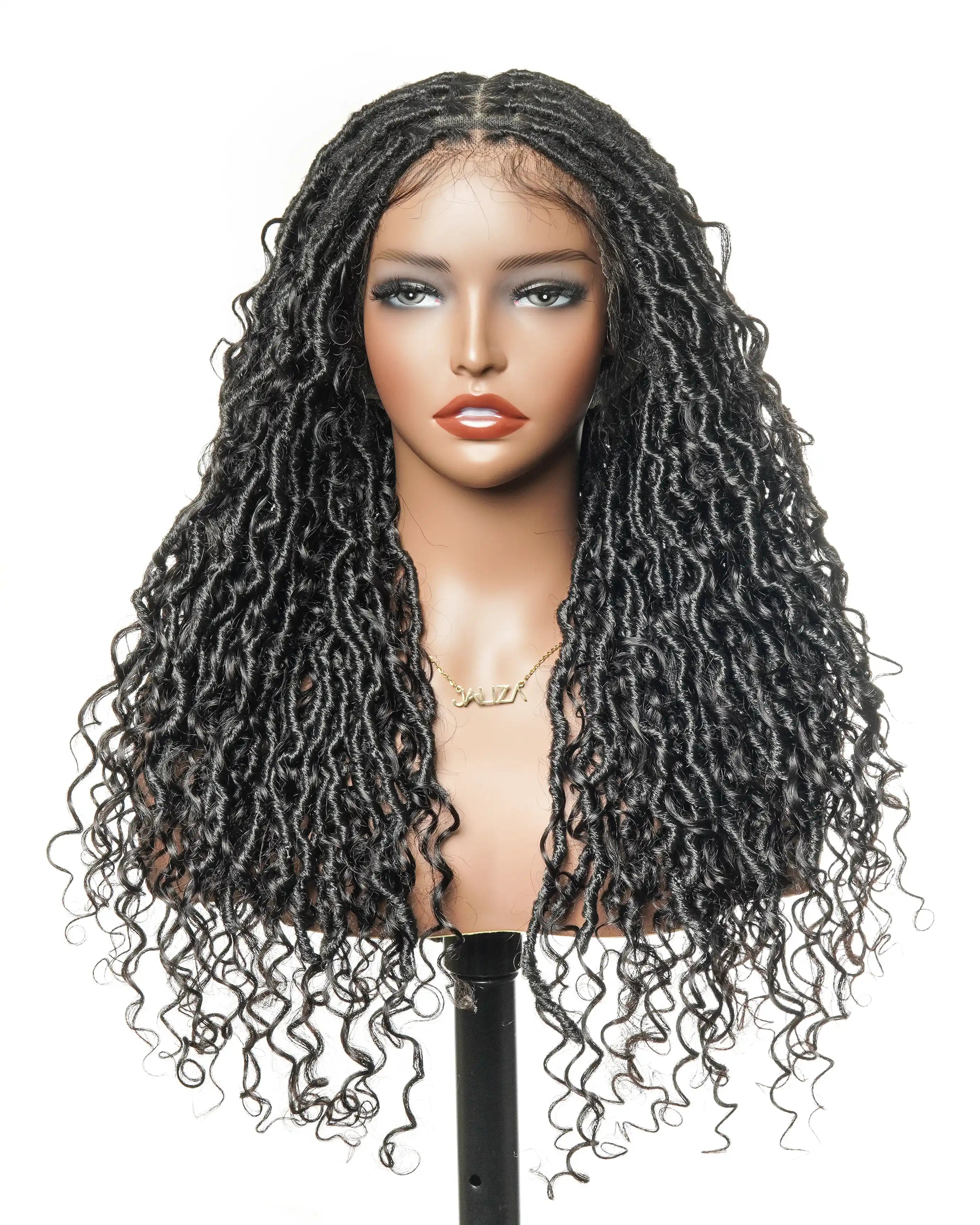 Perruque de Locs Boho en Cheveux Naturels Haute Densité, Qualité Salon, Full Lace HD, 100 Brins avec Racines Plates