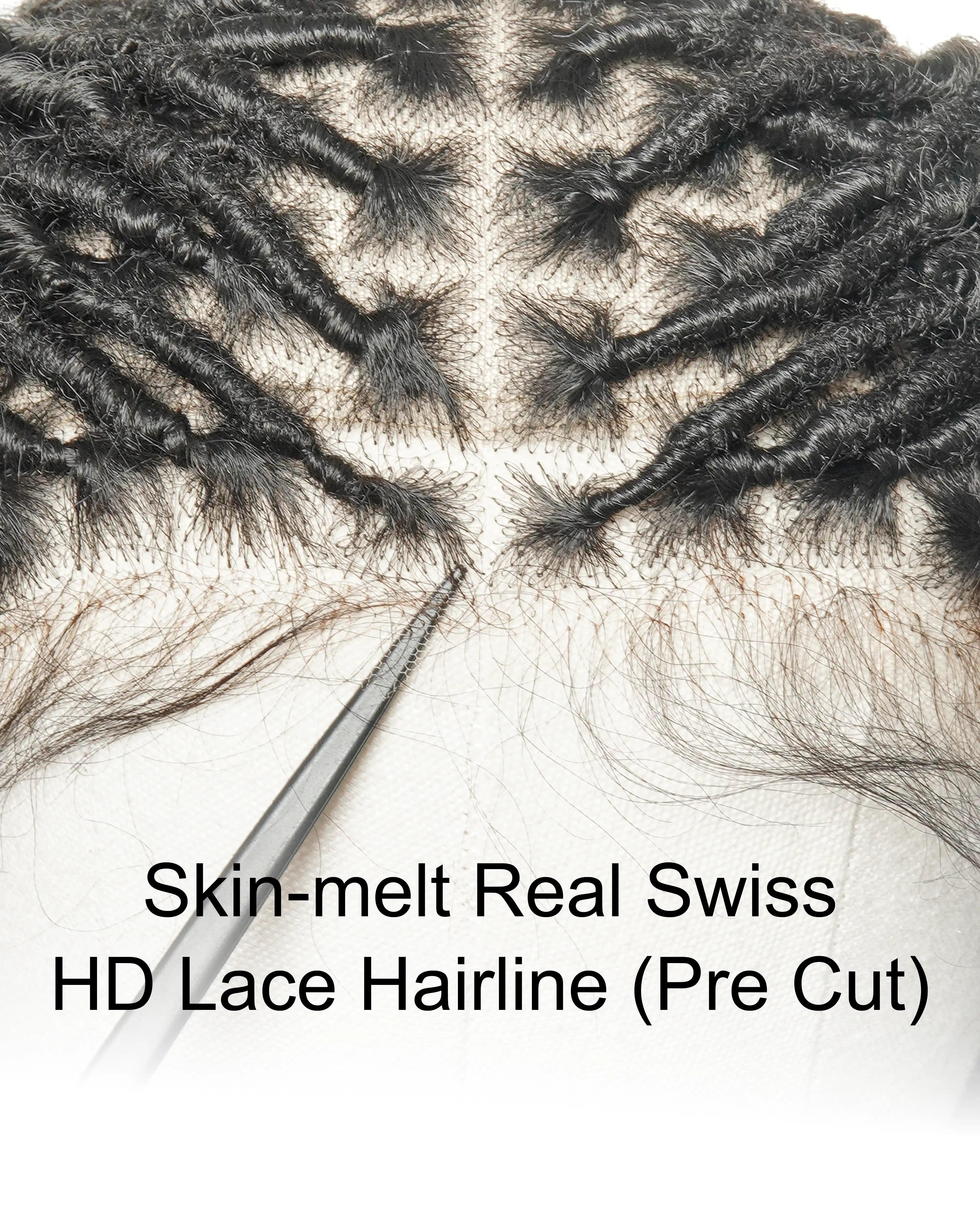 Perruque de Locs Boho en Cheveux Naturels Haute Densité, Qualité Salon, Full Lace HD, 100 Brins avec Racines Plates