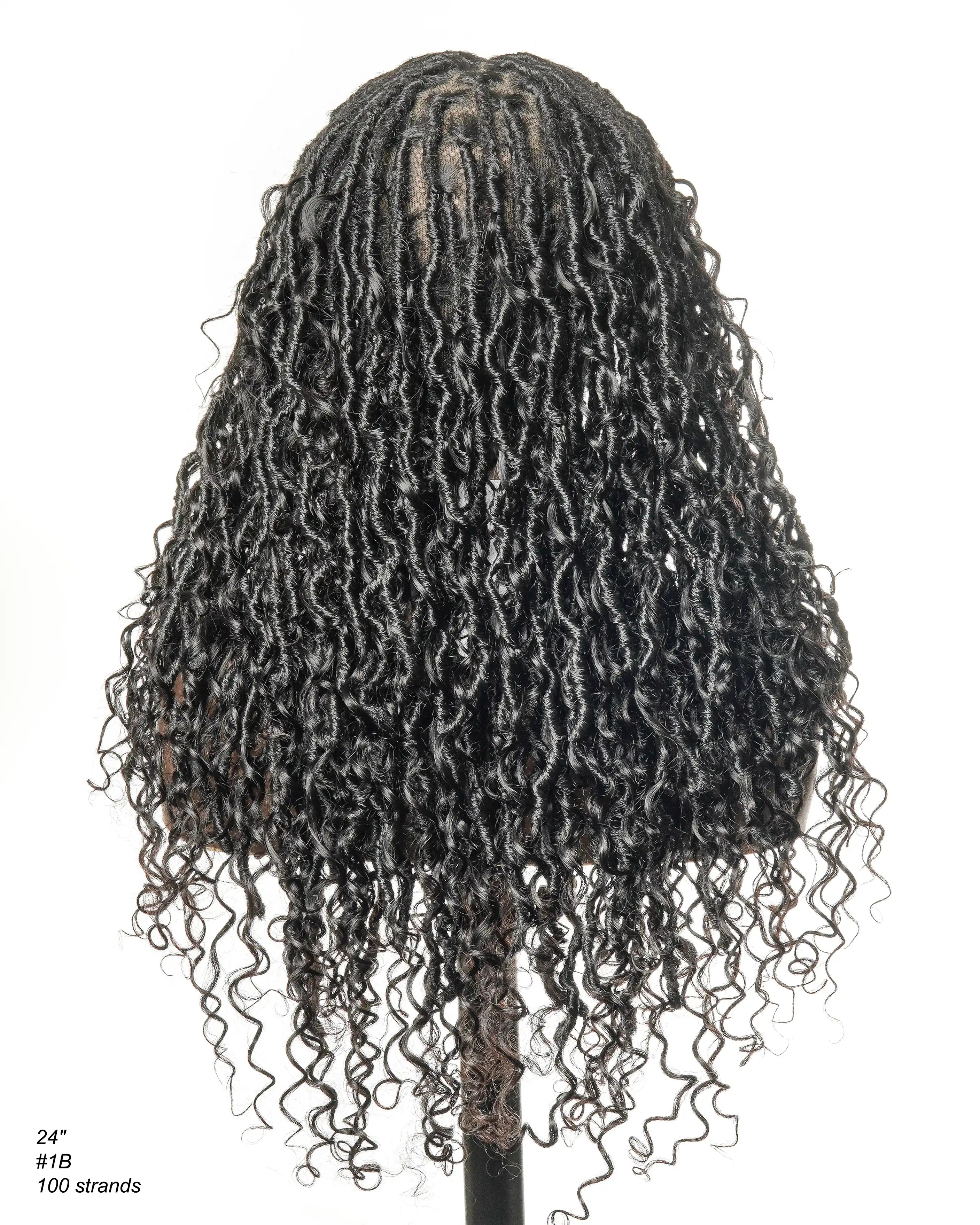 Perruque de Locs Boho en Cheveux Naturels Haute Densité, Qualité Salon, Full Lace HD, 100 Brins avec Racines Plates