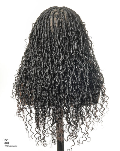 Perruque de Locs Boho en Cheveux Naturels Haute Densité, Qualité Salon, Full Lace HD, 100 Brins avec Racines Plates