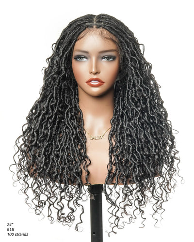 Perruque de Locs Boho en Cheveux Naturels Haute Densité, Qualité Salon, Full Lace HD, 100 Brins avec Racines Plates