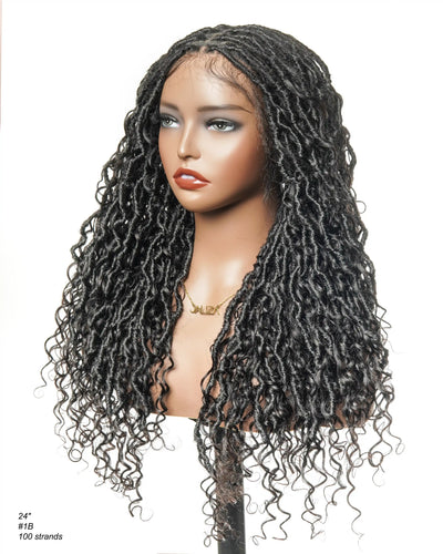 Perruque de Locs Boho en Cheveux Naturels Haute Densité, Qualité Salon, Full Lace HD, 100 Brins avec Racines Plates