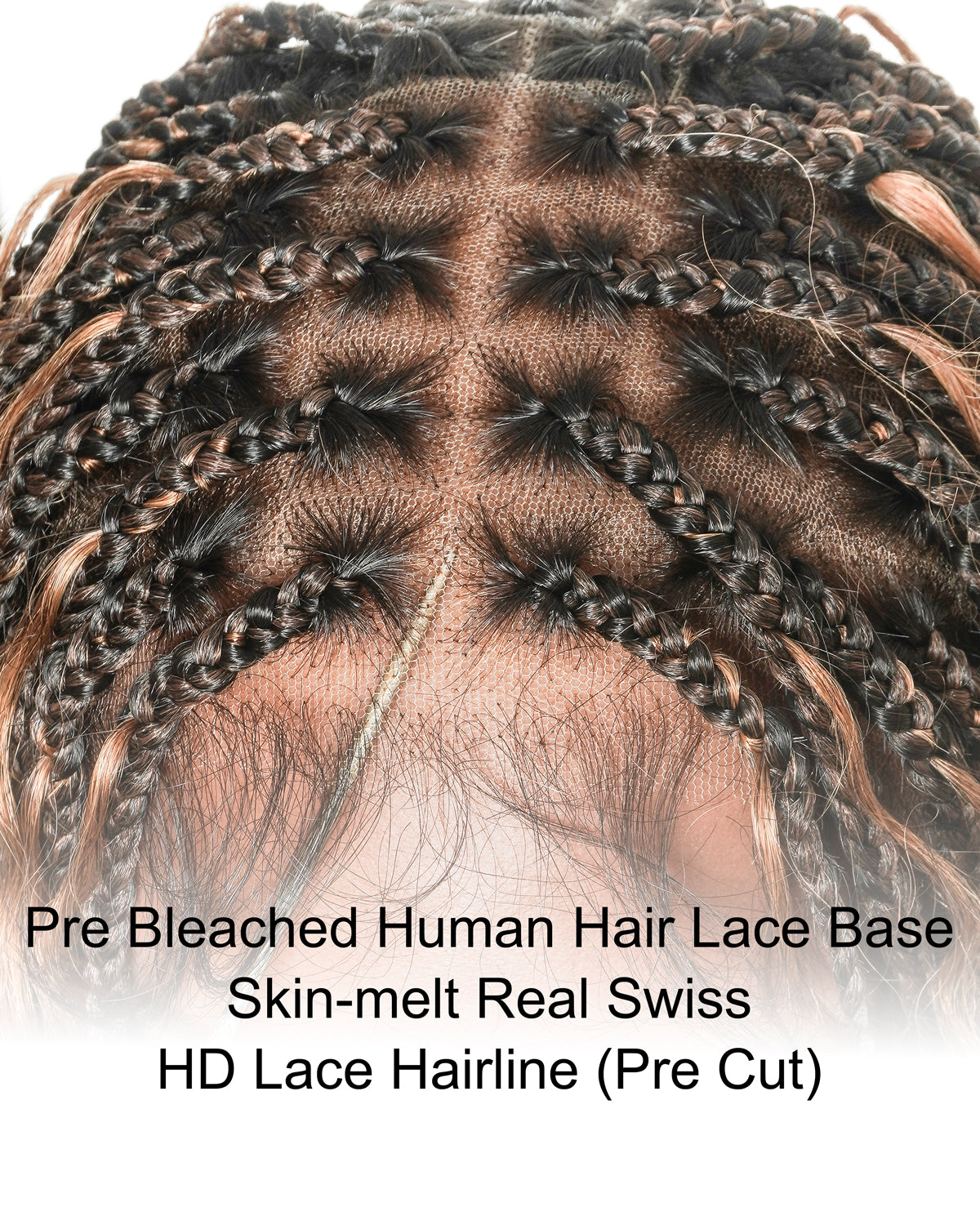 Perruque tressée de 12 pouces "Boho Box Braid" entièrement prélavée