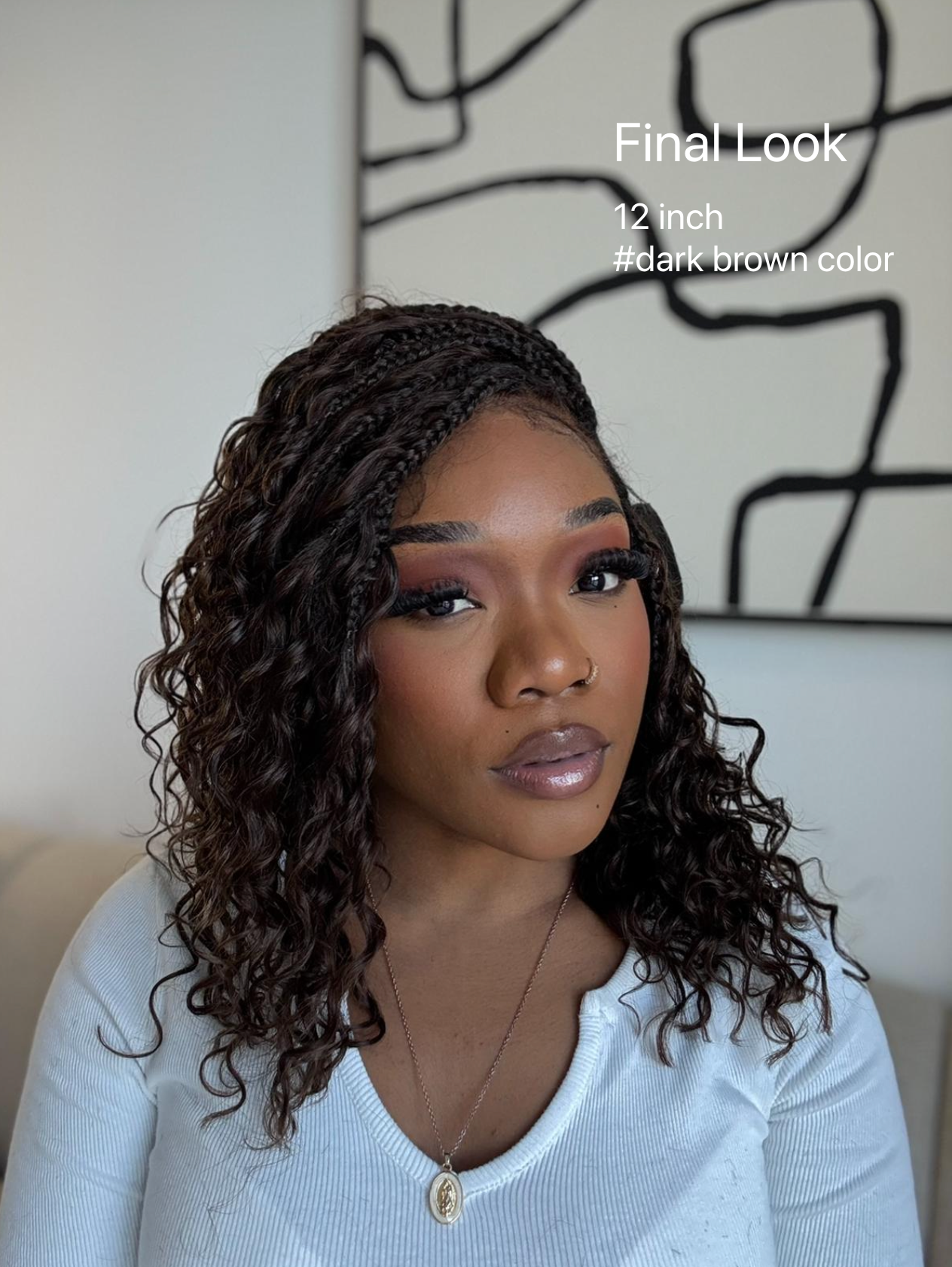 Kiki Tresses au Crochet - 30-75 cm Avec Boucles de Cheveux Humains 100 Brins/Paquet Ondulées Profondes