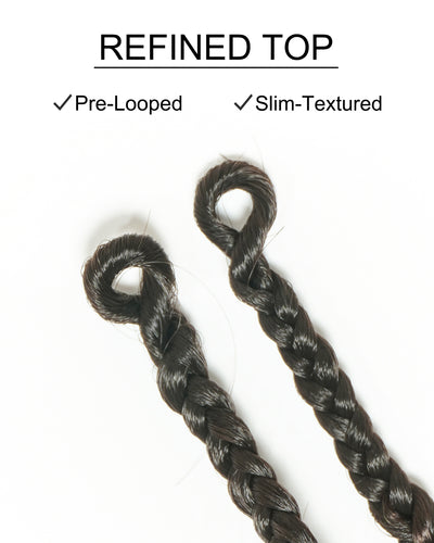 Kiki Tresses au Crochet - 30-75 cm Avec Boucles de Cheveux Humains 100 Brins/Paquet Ondulées Profondes