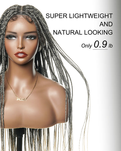 Perruque tressée sans nœuds Swiss HD Full Lace