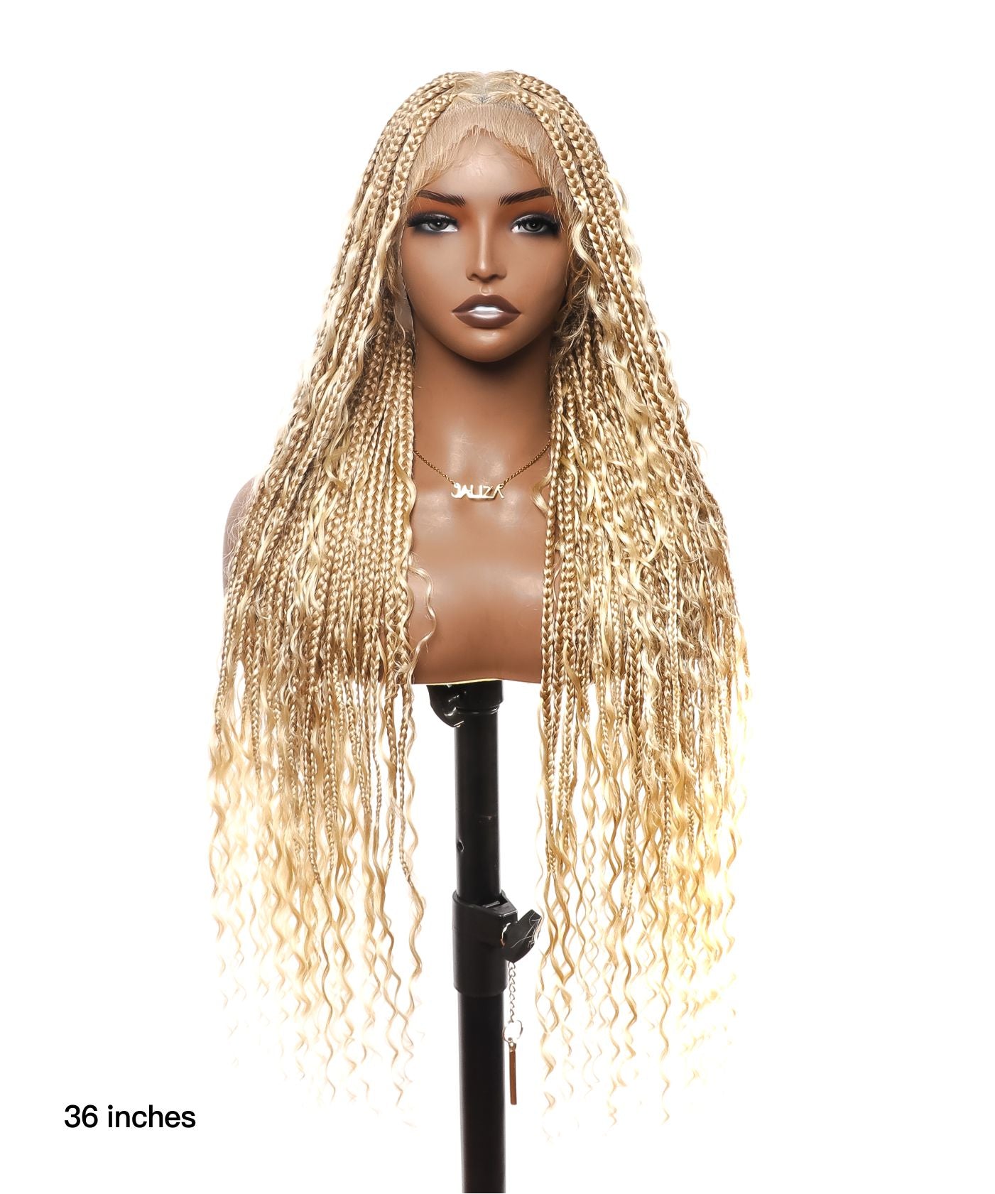 Perruque tressée boîte bohème sans nœuds, 100 % cheveux humains, boucles bohèmes, avec dentelle transparente intégrale et nouée à la main
