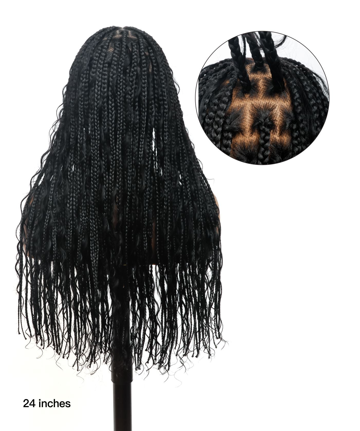Perruque tressée de tresses Boho sans nœuds en dentelle HD Suisse sans enchevêtrement, en cheveux humains pré-décolorés, 88 mèches