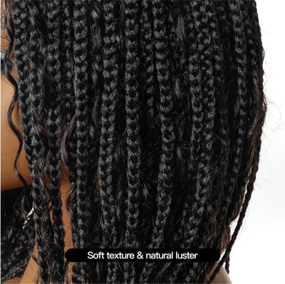 Petites et Grandes Tailles Uniquement - Perruque Tressée de Type Boho, Cheveux Humains HD Pré-décolorés, 12" et 24"