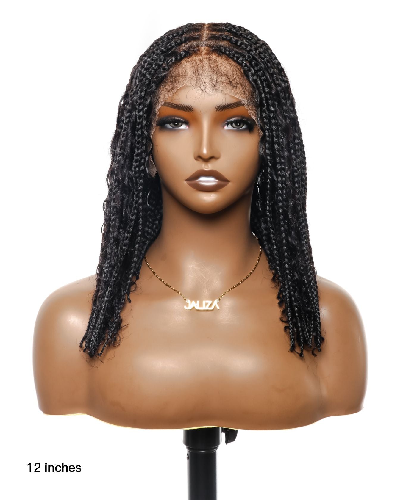 Petites et Grandes Tailles Uniquement - Perruque Tressée de Type Boho, Cheveux Humains HD Pré-décolorés, 12" et 24"