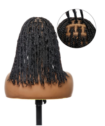 Petites et Grandes Tailles Uniquement - Perruque Tressée de Type Boho, Cheveux Humains HD Pré-décolorés, 12" et 24"