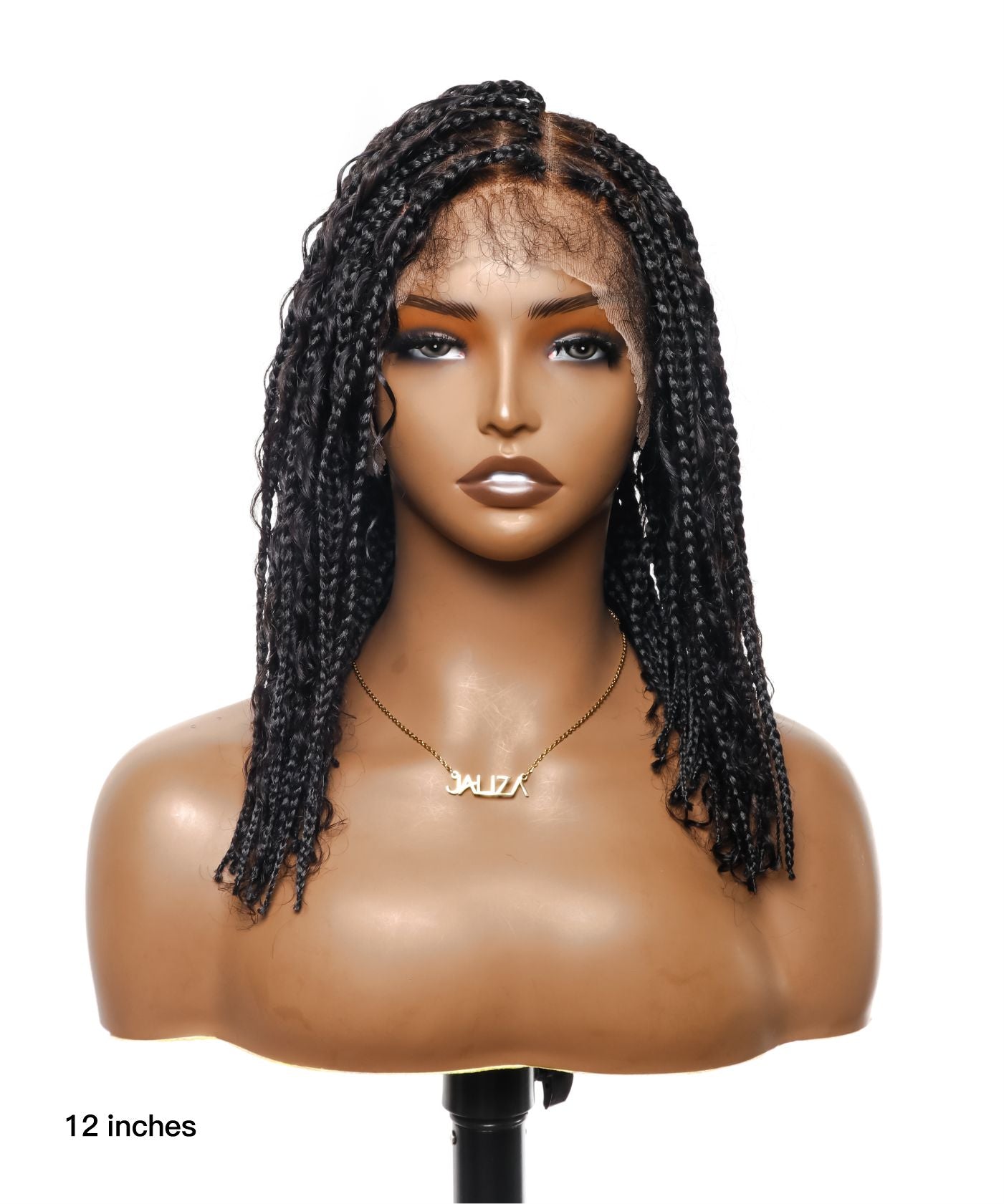 Petites et Grandes Tailles Uniquement - Perruque Tressée de Type Boho, Cheveux Humains HD Pré-décolorés, 12" et 24"