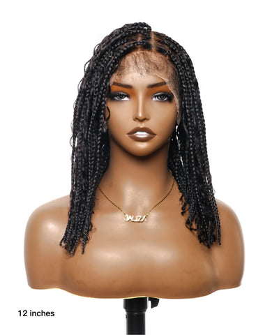 Petites et Grandes Tailles Uniquement - Perruque Tressée de Type Boho, Cheveux Humains HD Pré-décolorés, 12" et 24"