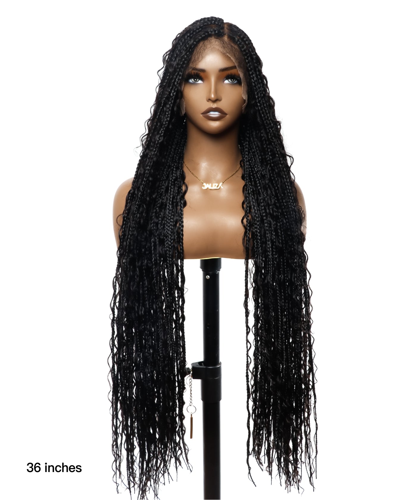Perruque tressée de tresses Boho sans nœuds en dentelle HD Suisse sans enchevêtrement, en cheveux humains pré-décolorés, 88 mèches