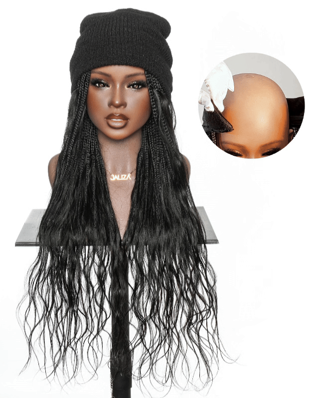 Bande de tresses bohèmes sans colle de 26 po avec boucles Body Wave en cheveux naturels (tresse simple de 22 po)