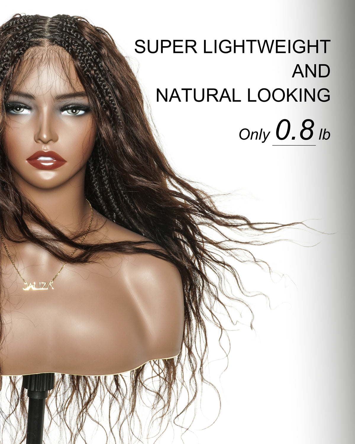 Michelle Perruque tressée en dentelle complète suisse HD de 40 à 66 cm, cheveux humains, ondulés, décolorés, couleur #4