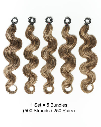 Extensions de cheveux en crochet à nœuds magiques 100 % cheveux naturels, Body Wave