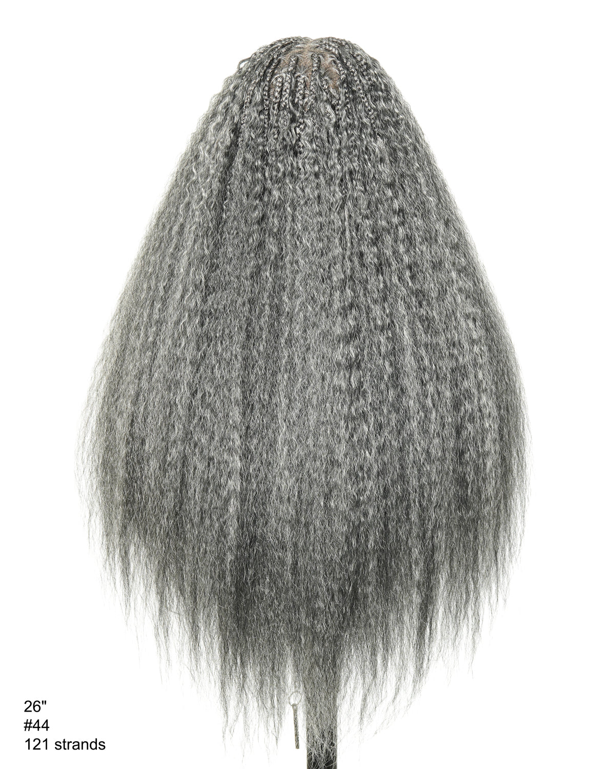 Makeda - Perruque ultra fournie tressée façon Bohème, cheveux naturels vierges lisses crépus de 71 cm
