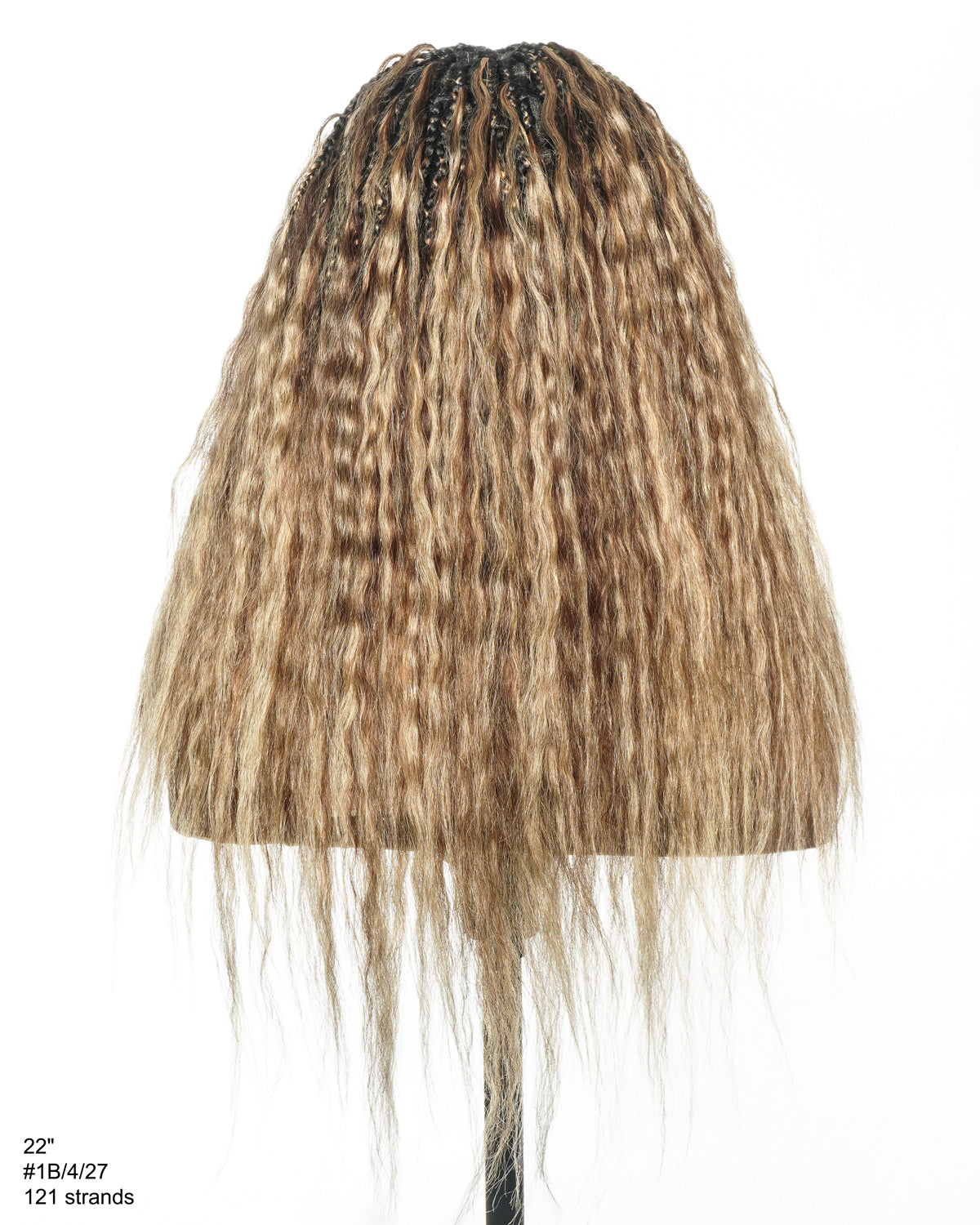 Raina - Perruque tressée Bohème ondulée et humide, adaptée aux petites têtes (bonnet de petite taille pour petite tête)