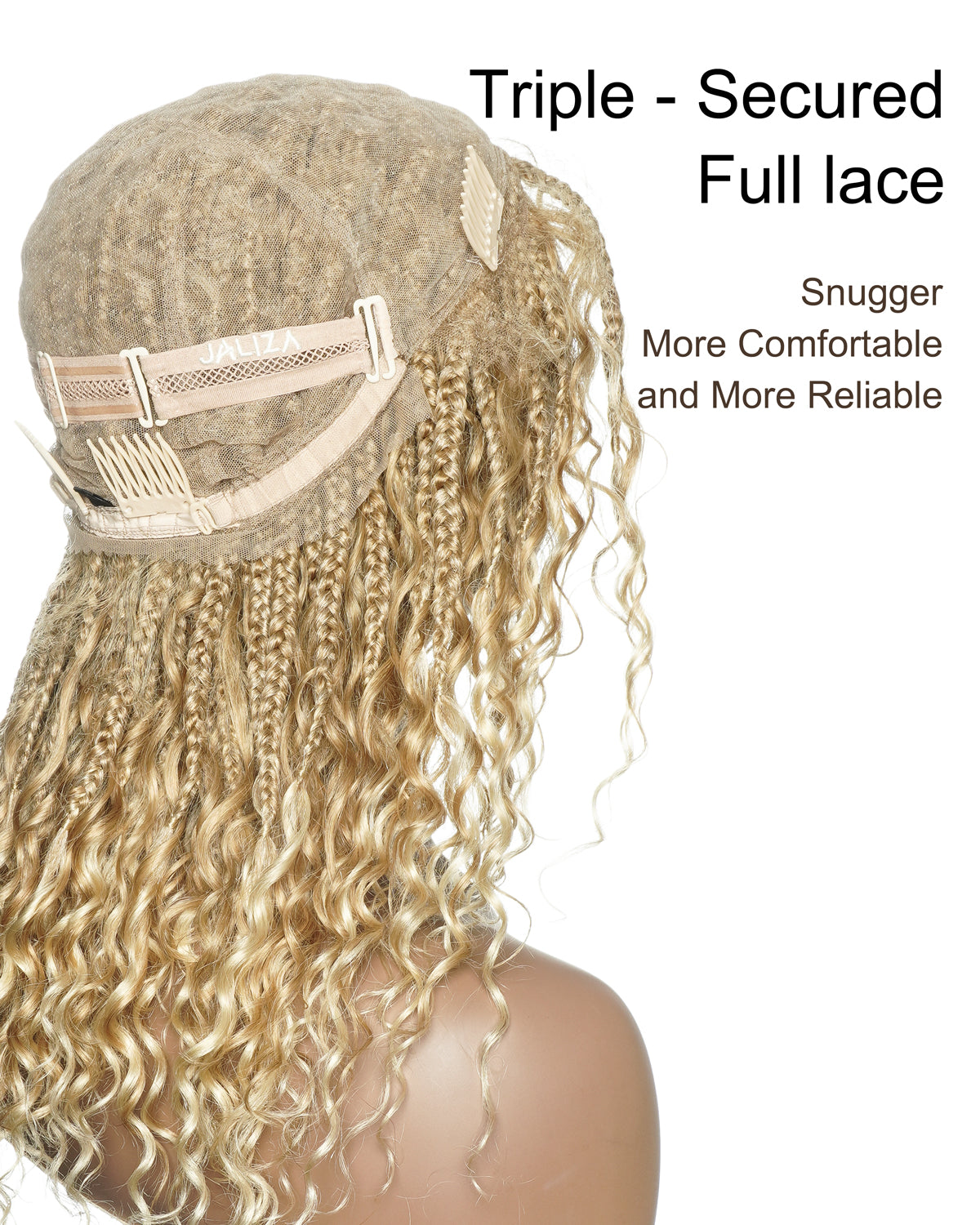 Choix essentiel - Perruque tressée bohème exclusive petite tête (petit bonnet pour petite tête)