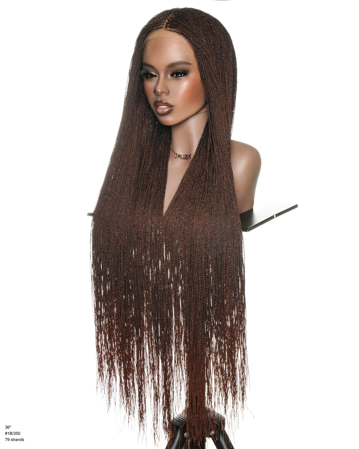 Mica - 26" & 36" Pre Bleached Swiss HD Full Lace Knotless Micro Senegalese Twist Wig 799 Strands