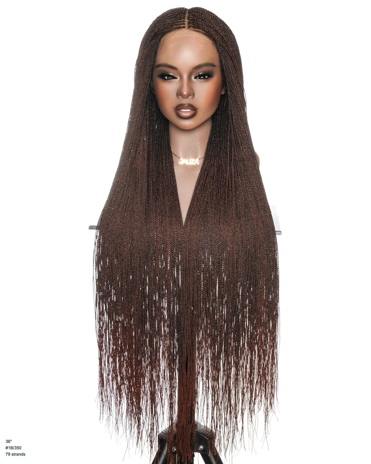 Mica - 26" & 36" Pre Bleached Swiss HD Full Lace Knotless Micro Senegalese Twist Wig 799 Strands