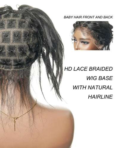 Bonnet HD entièrement lacé pour le tressage de cheveux - Cheveux humains avec baby hair - Pour l'alopécie et les cheveux clairsemés