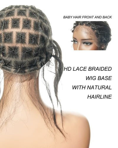 Bonnet HD entièrement lacé pour le tressage de cheveux - Cheveux humains avec baby hair - Pour l'alopécie et les cheveux clairsemés