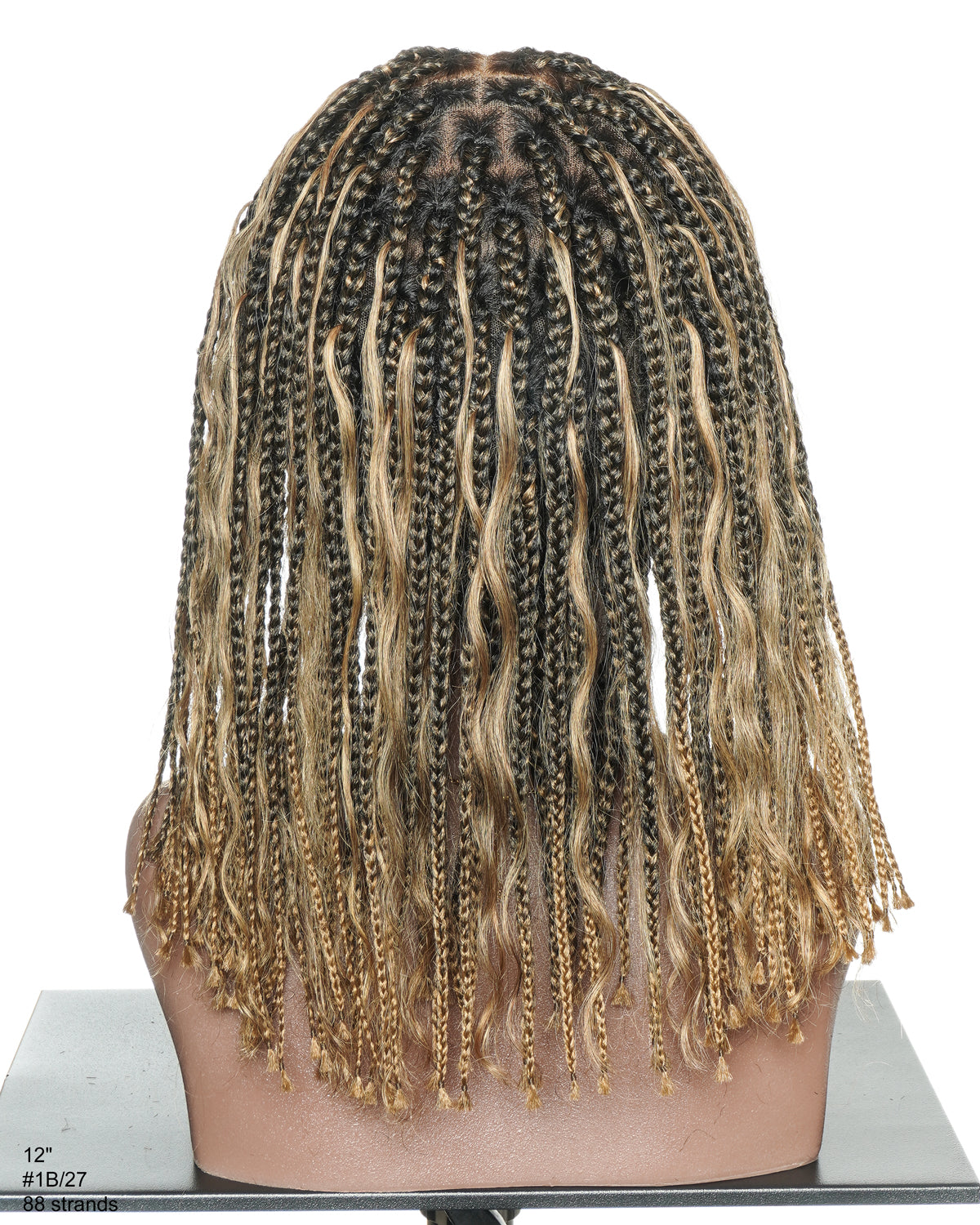 Perruque tressée de 12 pouces "Boho Box Braid" entièrement prélavée