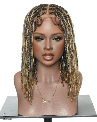 Perruque tressée de 12 pouces "Boho Box Braid" entièrement prélavée