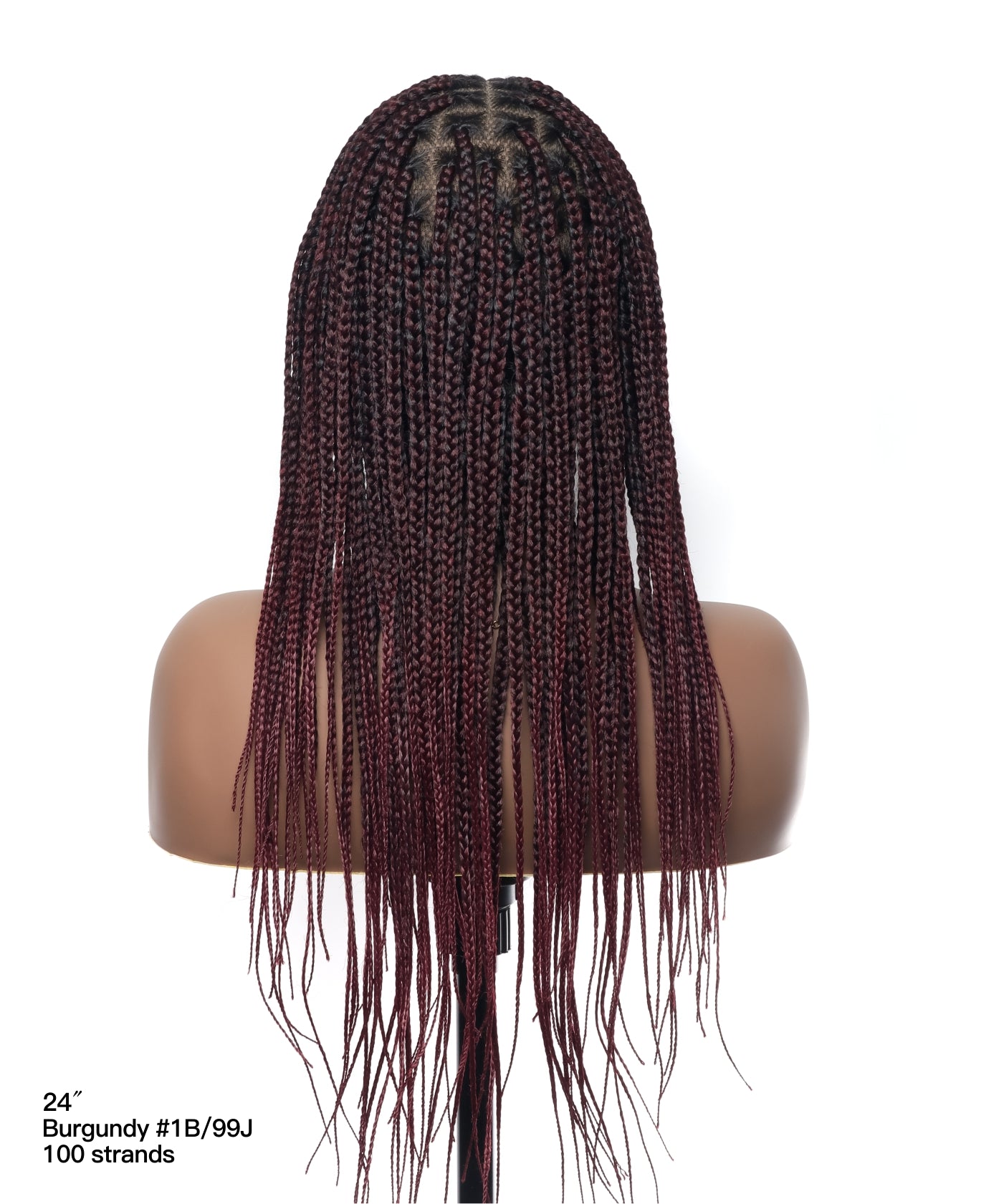 Kora - Pre Bleached Human Hair Lace Lightweight Knotless Swiss HD Lace Box Braided Wig 100 Strands